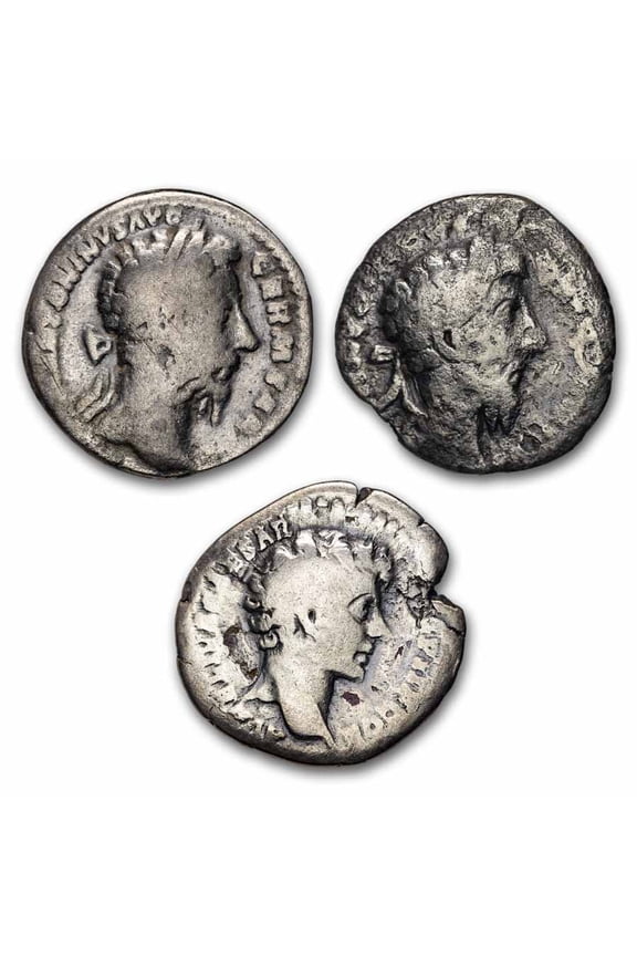 Roman Silver Denarius Marcus Aurelius (161-180 AD) VG-F (Random)