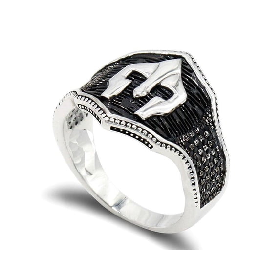 Roman Silver Men Ring,Gladiator Ring Silver,Handcrafted Gladiator Men Ring,925 Sterling Silver Roman Helmet Ring,Silver Jewelry