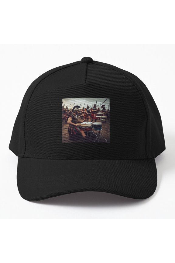 Roman Soldiers Playing Drums Baseball Cap, Ancient Military Music Scene Graphic Design, Classic Hat
