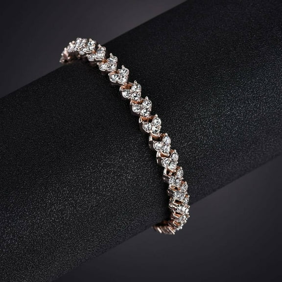 Roman Style Woman Bracelet Wristband Crystal Bracelets Gifts Jewelry ROSE GOLD color