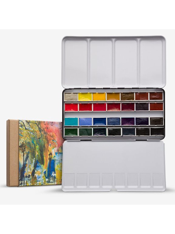 Roman Szmal : Aquarius : Watercolour Paint : Full Pan : The Essentials Set of 28