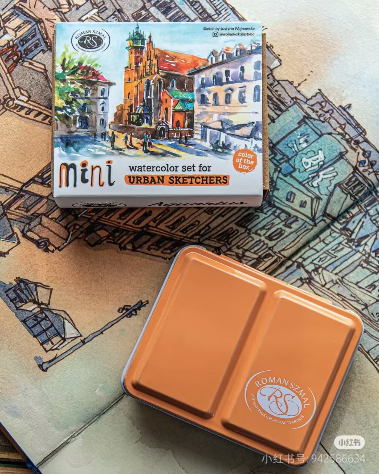 QoR Mini Watercolor 6 Color Urban Sketching Set - The Art Store - View #10