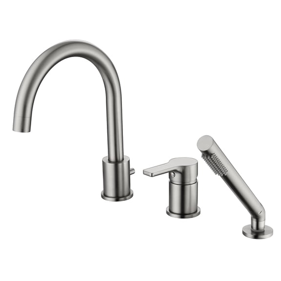 Roman Tub Faucet with Handheld Shower Sprayer and Valve,Brushed Nickel