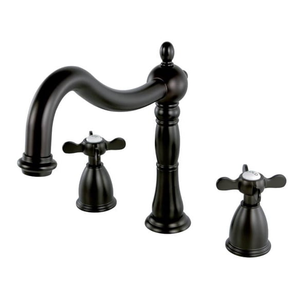 Roman Tub Filler with Cross Lever Handle - Oil Rubbed Bronze