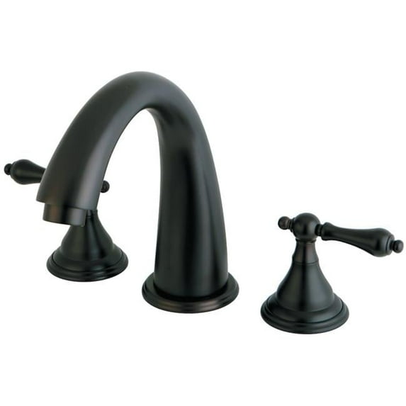 Roman Tub Filler with Handle with Metal Lever Handle, Oil Rubbed Bronze