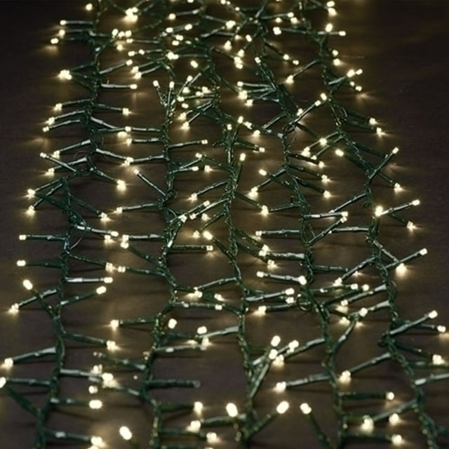 Roman Warm White LED Christmas Lights with Green Cord 9.25"