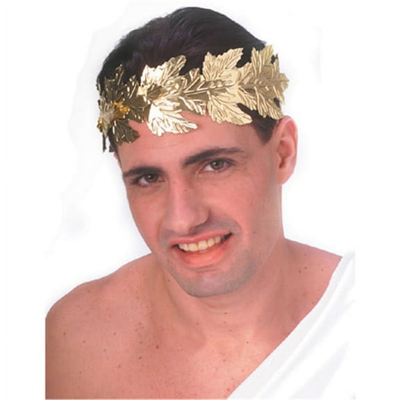 Roman Wreath Headpiece Gold Foil Generic One Size Unisex Adult Fancy Dress Party Book Week Halloween