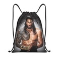 thumbnail image 1 of Roman Wres-Tler Reign Drawstring Bag Waterproof Adjustable Lightweight Sport Gym Sack Cute Cartoon Drawstring Backpack For Men Women, 1 of 8