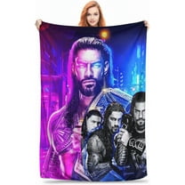 Roman Wrestler Reigns Throw Blanket Portable Air Conditioner Blanket King Size Blankets Soft Fleece Flannel Bedding Gifts Plush for Couch,Sofa,Bed Room Decor 40"X50"