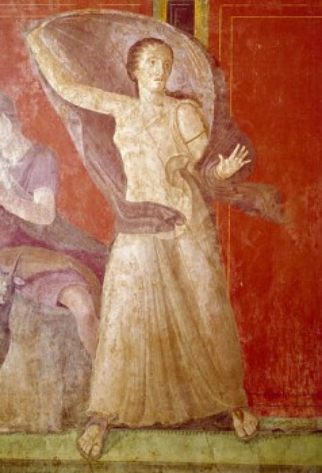 Roman fresco Circa60-50 BC Italy Pompeii Villa of the Mysteries Canvas Art - (24 x 36)