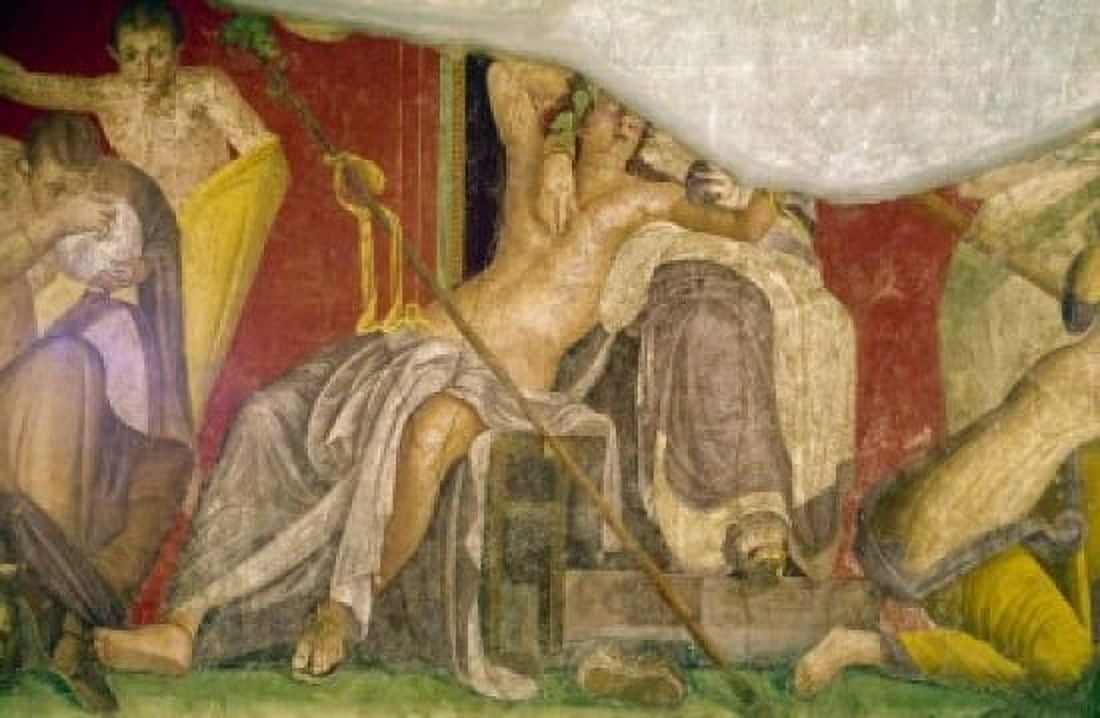 Roman fresco Circa60-50 BC Italy Pompeii Villa of the Mysteries Canvas Art - (24 x 36)