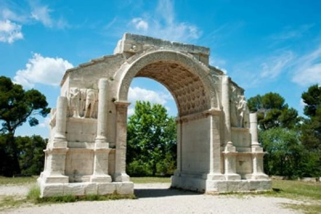Roman triumphal arch at Glanum St-Remy-De-Provence Bouches-Du-Rhone Provence-Alpes-Cote dAzur France Canvas Art - Panoramic Images (36 x 24)