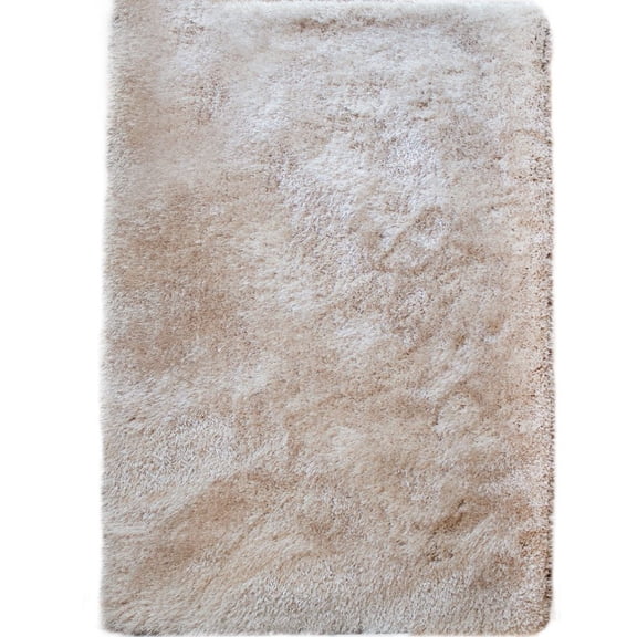 Romance 2x3 ft Beige Solid Shag Area Rug