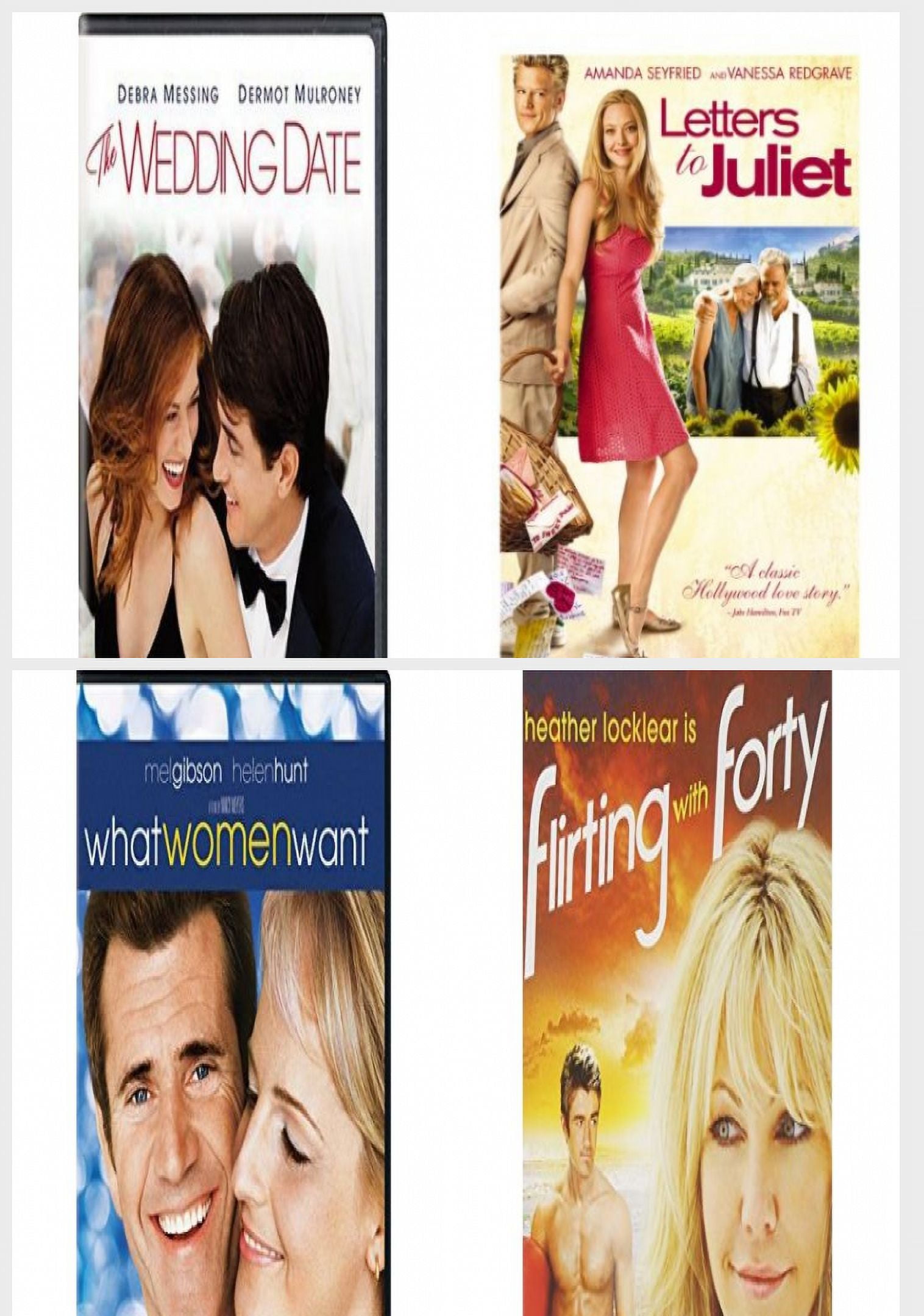 Romance 4 Pack DVD Bundle The Wedding Date Letters To Juliet What romance-4-pack-dvd-bundle-the-wedding-date-letters-to-juliet-what