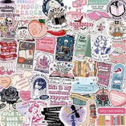 Romance Book Stickers for Kindle, Holographic Bookish Sticker Pack Reading Booktok Glitter Vinyl Decals for Laptop Ebook Readers Water Bottles Journal Scrapbook Waterproof
