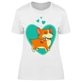 thumbnail image 1 of Romance Corgi With A Flower T-Shirt Women -Image by Shutterstock, Female 3X-Large, 1 of 2