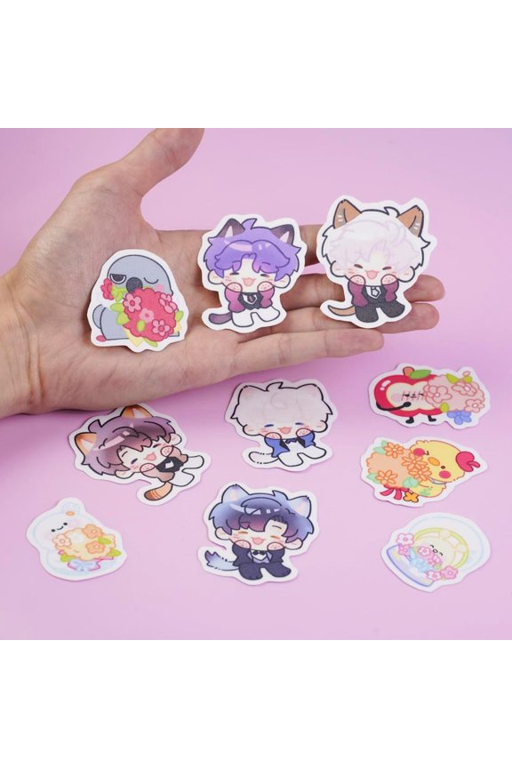 Romance Dating Game Chibi keychain -Sylus, Xavier, Zayne, Rafayel,Caleb Waterproof Decals for s, Water Bottles & Fandom Customization, RANDOM 1 PACK