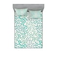 thumbnail image 1 of Romance Fitted Sheet & Pillow Sham Set, Branch in Old Fashioned Romantic Minimalist Style Simplistic Art Print, Decorative Printed 6 Piece Bedding Decor Set, Full, Teal Slate Blue, by Ambesonne, 1 of 3