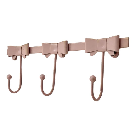 Romance French Bowknot Shape Wall Hook Strong Metal Construction For Heavy Items
