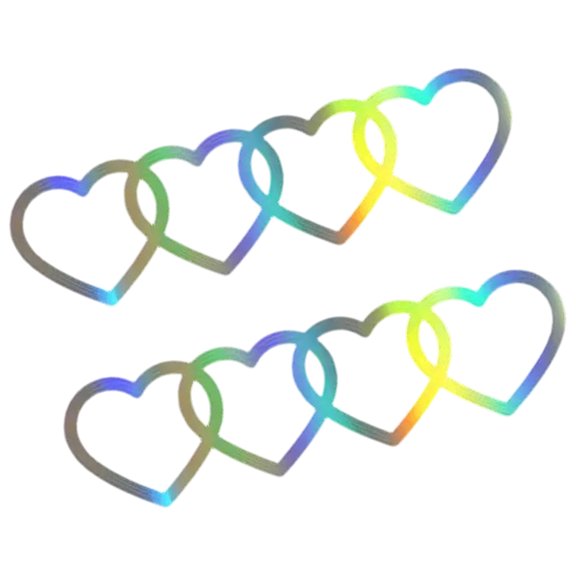 Romance Heart Design Plastic Vehicle Sticker Waterproof & Sunproof Auto Adhesive Automotive Decal for Cars & Bikes