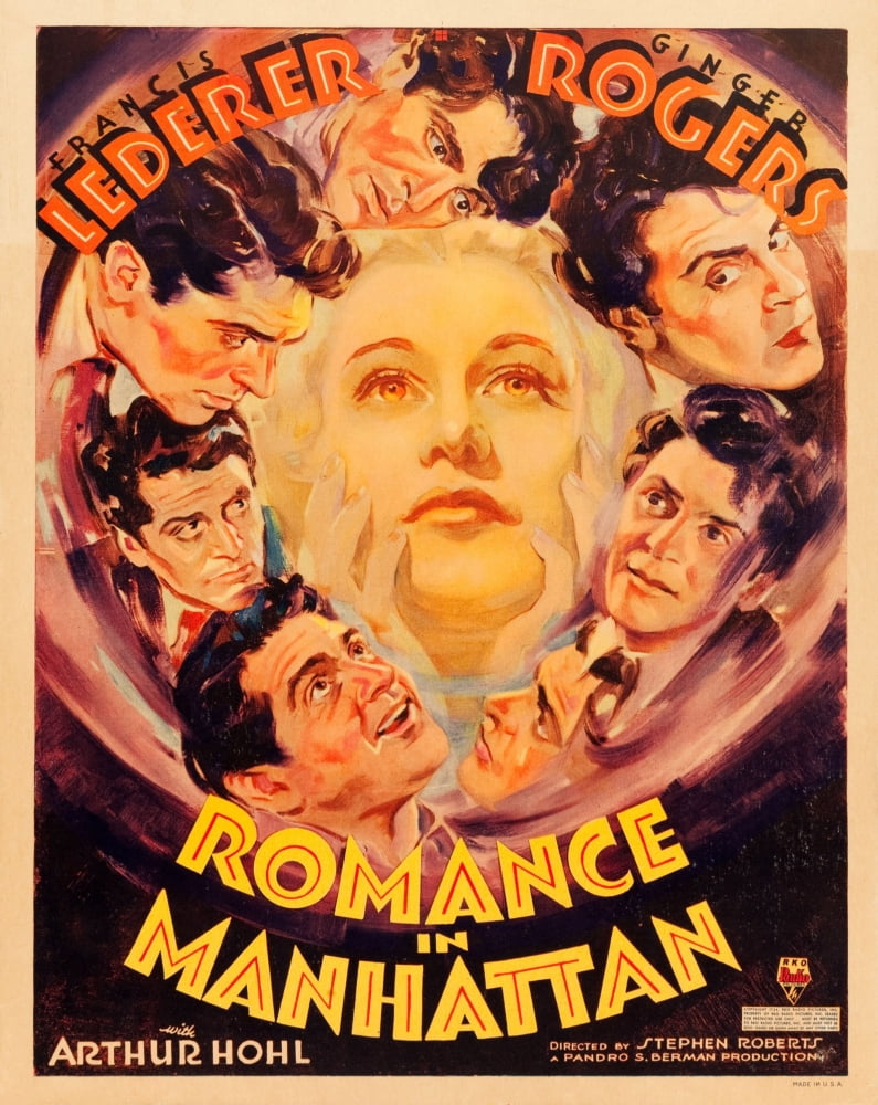Romance In Manhattan Center: Ginger Rogers Border: Francis Lederer On ...