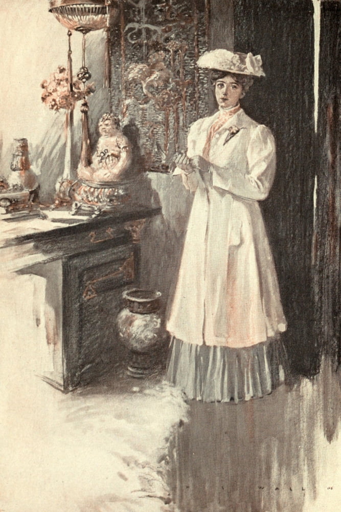 Romance Island 1906 Woman Canvas Art - Hermann C Wall (18 x 24)