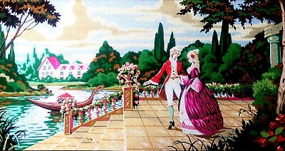 "Romance" Printed Canvas for  Needlepoint Tapestry Gobelin  Embroidery Gobelin L B950
