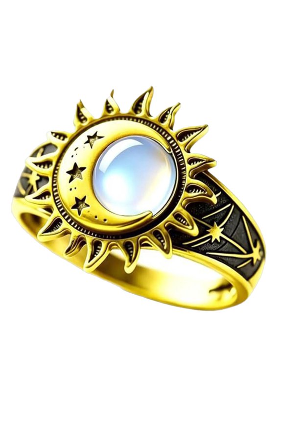 Romance Sunflower Stars Rings Handmade Zinc Alloy Fashion Accessory For Daily Wear