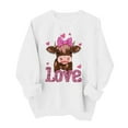 thumbnail image 1 of Romance Tops for Women 2026 Valentines T Shirts Elegant Party Top Dressy Heart Printed Tees Hoodless Cute Long Sleeve Outfits Warm Couple Clothing Soft Honeymoon Clothes Trendy Anniversary Tops, 1 of 6