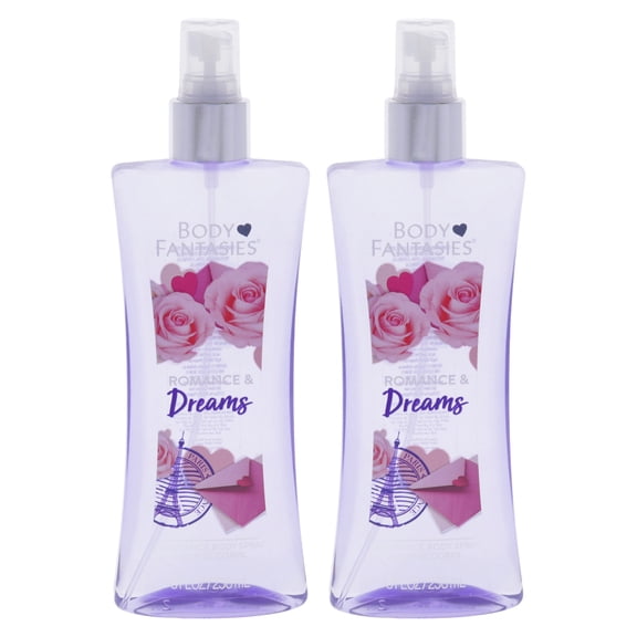 Romance and Dreams by Body Fantasies for Women - 8 oz Body Spray - Pack of 2