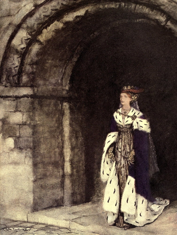 Romance of King Arthur 1917 Dame Lionesse Canvas Art - A Rackham (24 x 36)