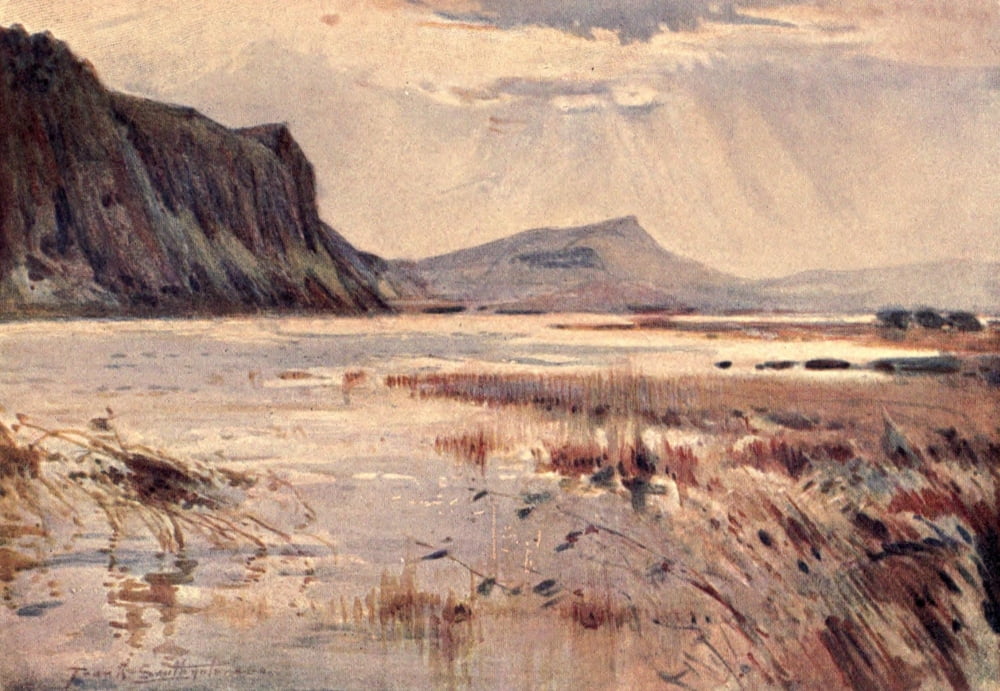 Romance of Northumberland 1907 Crag Lough Canvas Art - Frank Southgate (18 x 24)