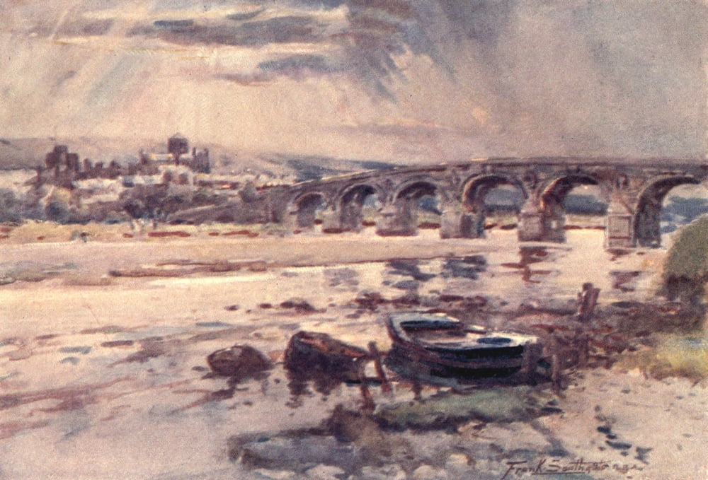 Romance of Northumberland 1907 Hexham Canvas Art - Frank Southgate (18 x 24)
