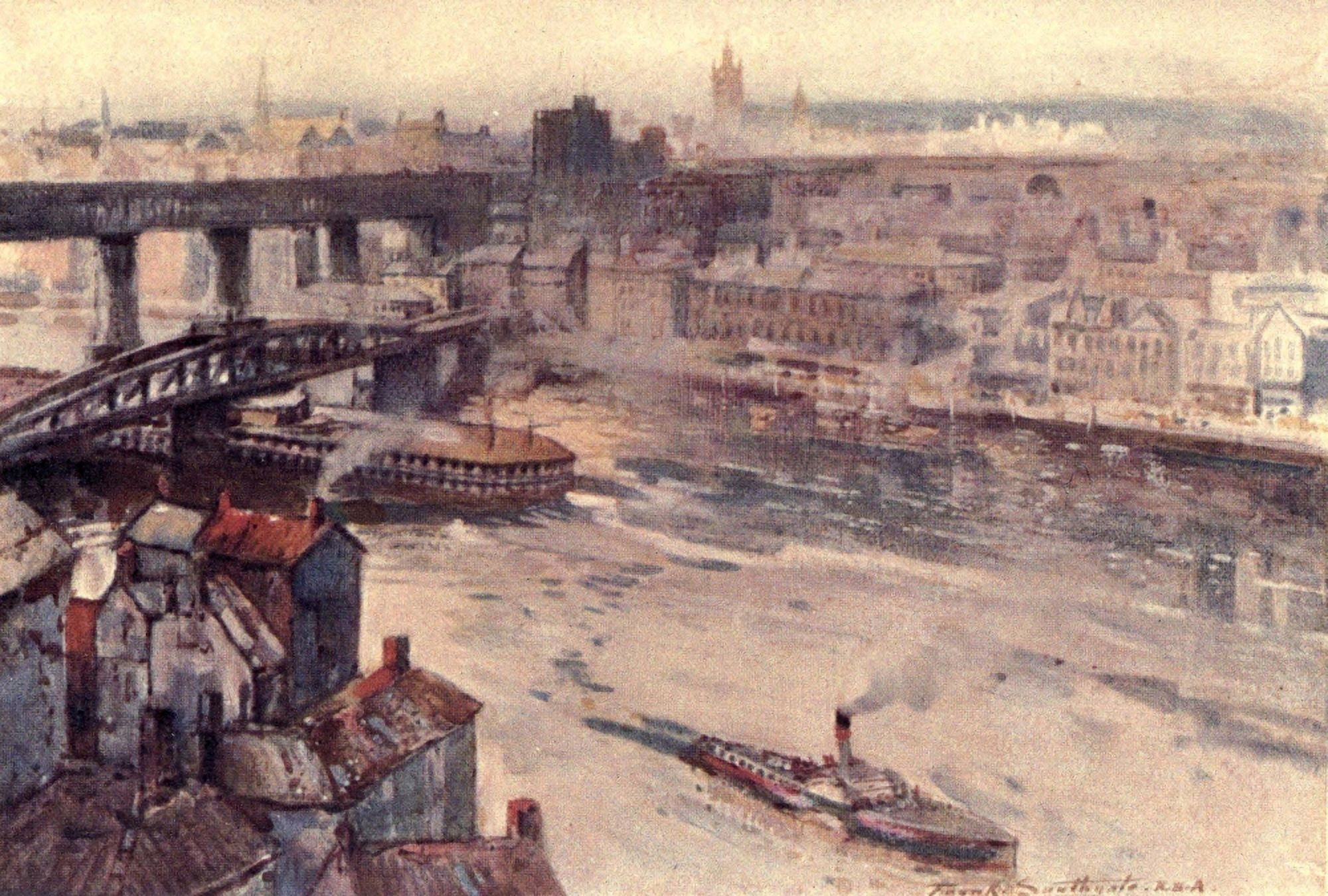 Romance of Northumberland 1907 Newcastle-on-Tyne Canvas Art - Frank Southgate (24 x 36)