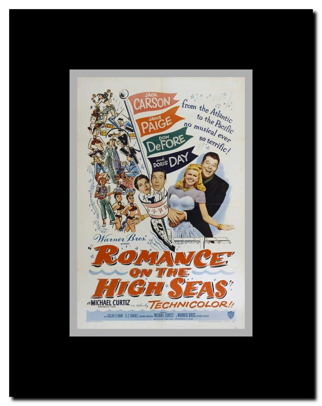 Romance on the High Seas Framed Movie Poster