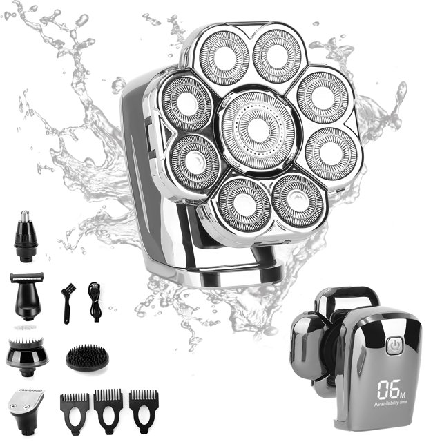 Romanda Heavy Duty 9D Electric Head Shavers for Bald Men, 6 in 1 Bald
