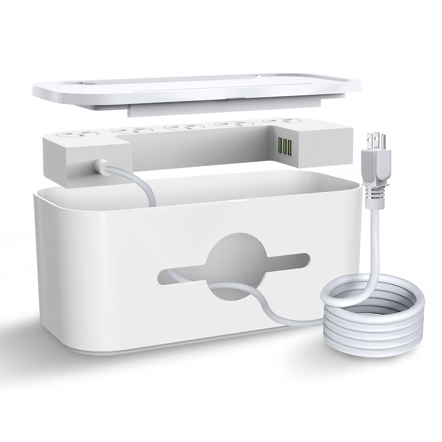 Romanda Power Strip with Cable Management Box, Surge Protector 5