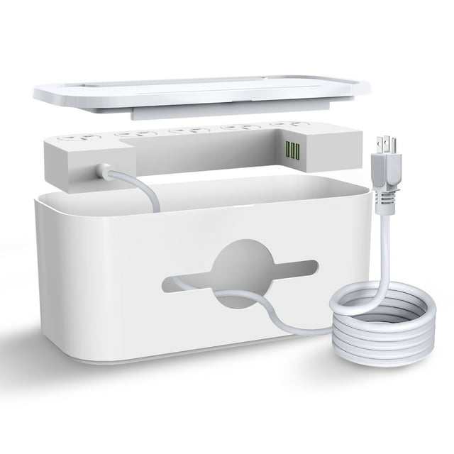 Romanda Power Strip with Cable Management Box, Surge Protector 5