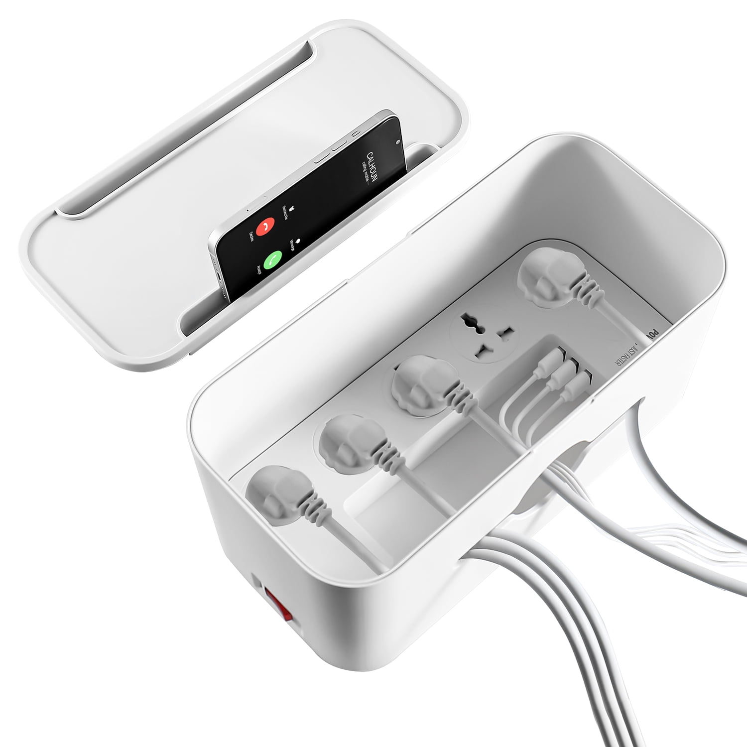 Romanda Power Strip with Cable Management Box, Surge Protector 5