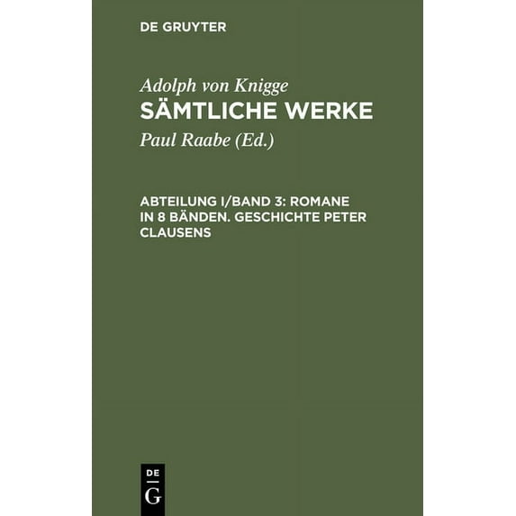 Romane in 8 Bänden. Geschichte Peter Clausens, (Hardcover)