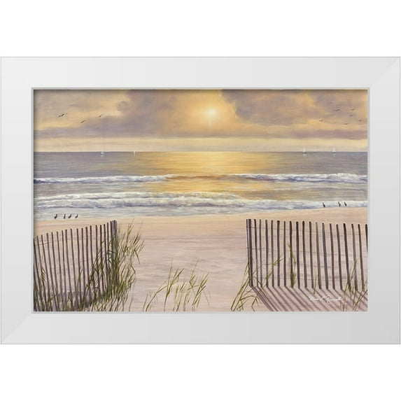Romanello, Diane 14x11 White Modern Wood Framed Museum Art Print Titled - Beach Light