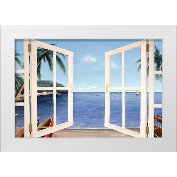 Romanello, Diane 14x11 White Modern Wood Framed Museum Art Print Titled - Day Dreams Window