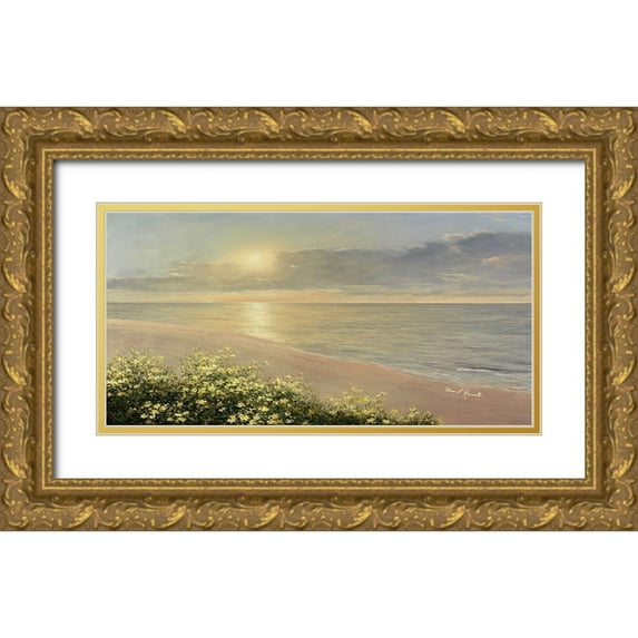 Romanello, Diane 14x9 Gold Ornate Wood Framed with Double Matting Museum Art Print Titled - Peaceful Waters