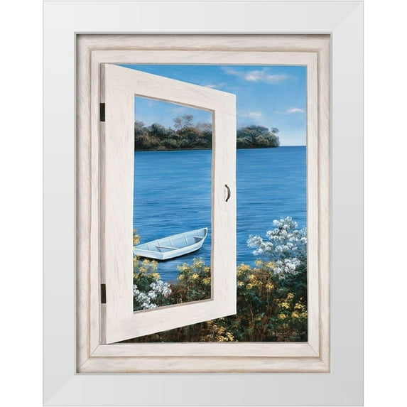 Romanello, Diane 15x18 White Modern Wood Framed Museum Art Print Titled - Bay Window Vista I