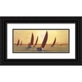 thumbnail image 1 of Romanello, Diane 18x10 Black Ornate Wood Framed with Double Matting Museum Art Print Titled - Sailing Sailing, 1 of 4