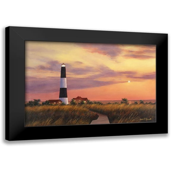 Romanello, Diane 18x13 Black Modern Framed Museum Art Print Titled - Fire Island Lighthouse