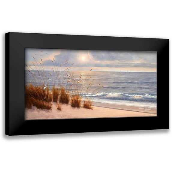 Romanello, Diane 24x14 Black Modern Framed Museum Art Print Titled - Seashore
