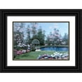 thumbnail image 1 of Romanello, Diane 24x17 Black Ornate Wood Framed with Double Matting Museum Art Print Titled - Lakeside Gazebo, 1 of 4