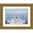 thumbnail image 1 of Romanello, Diane 32x23 Gold Ornate Wood Framed with Double Matting Museum Art Print Titled - Lazy Afternoon, 1 of 4