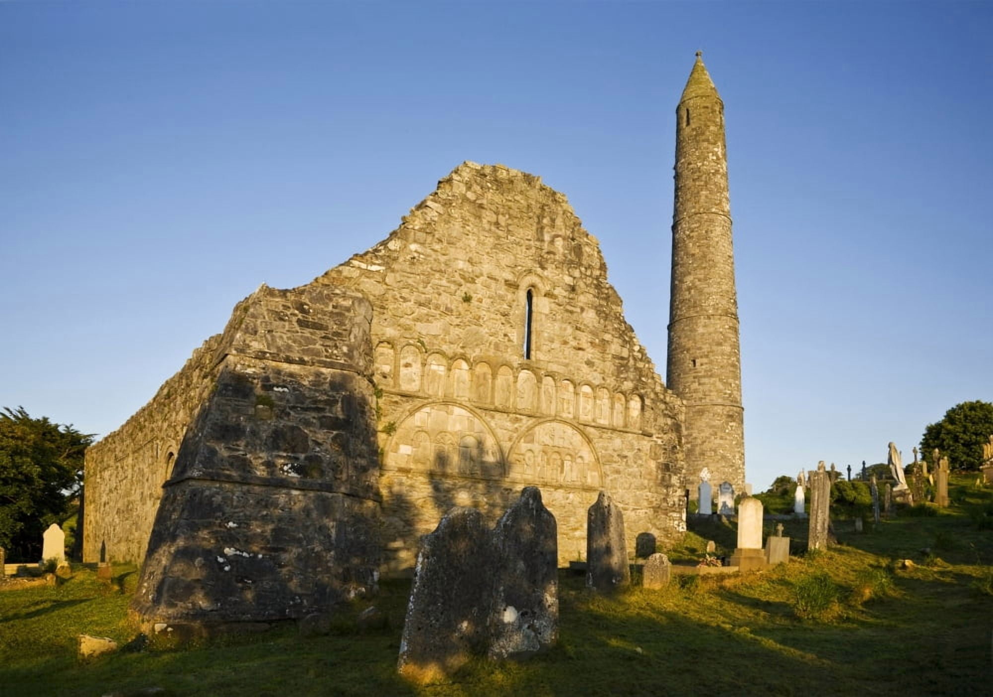 Romanesque Arcading Gable end of Cathedral In St Declans 5th Century Monastic Site Ardmore County Waterford Ireland Canvas Art - Panoramic Images (18 x 24)